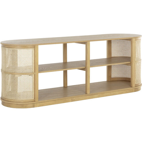 Behati 71 inch Light Wash / Light Wash Media Console & Cabinet